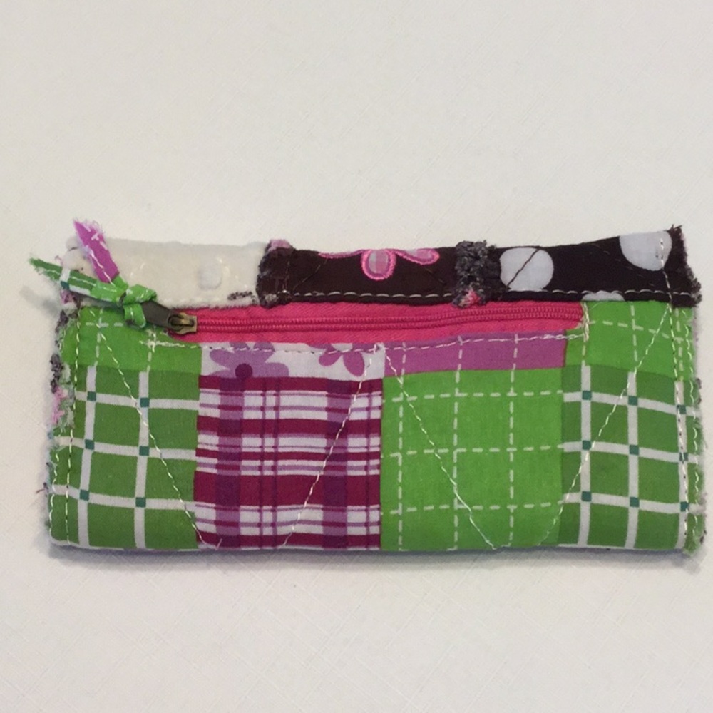 Patchwork Cloth Snapped Wallet/Checkbook/Card Hold - image 2